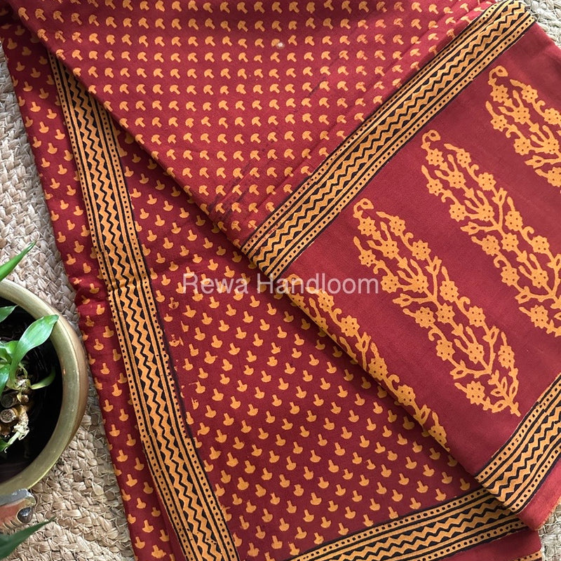  Bagh Print Cotton Saree