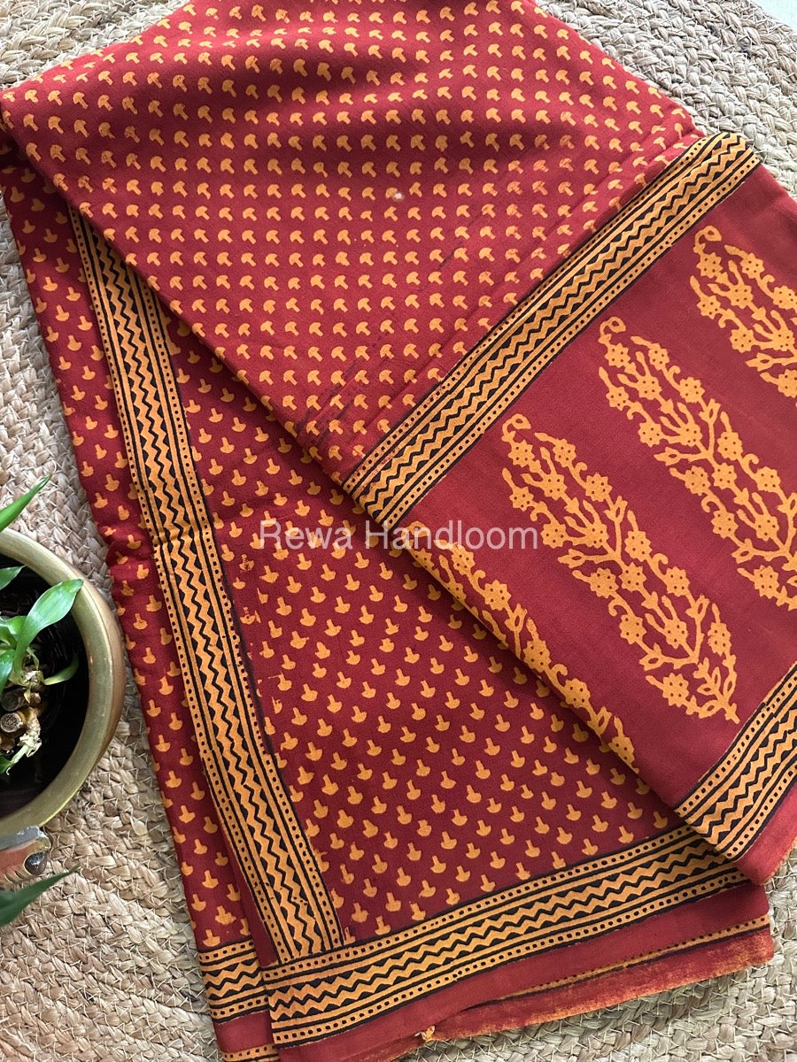  Bagh Print Cotton Saree