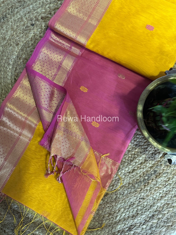 Zari Butti Maheshwari Saree