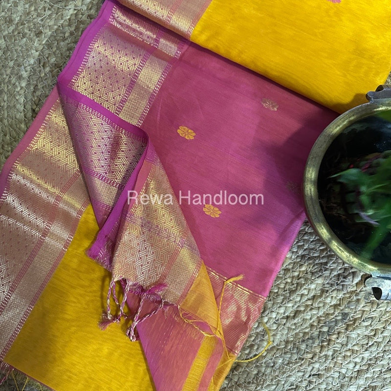 Zari Butti Maheshwari Saree
