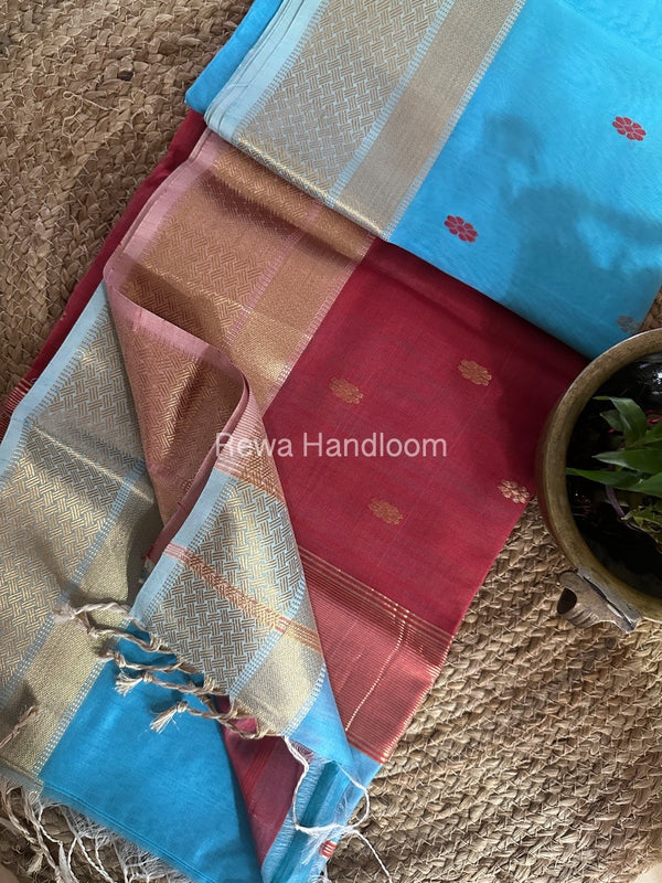 Zari Butti Maheshwari Saree