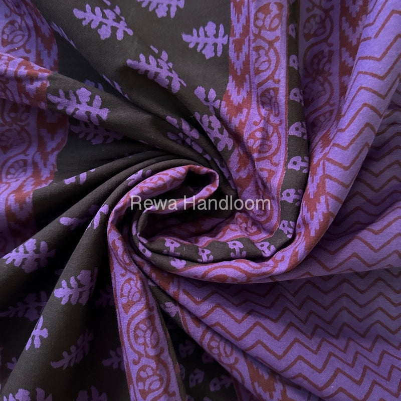 Black Bagh Print Cotton Saree NCBP42