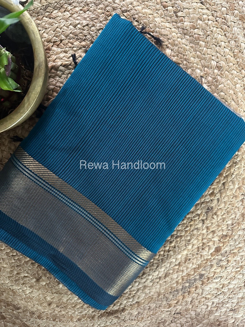 Exclusive Maheswari Self Checks Rama Green Saree MCS068