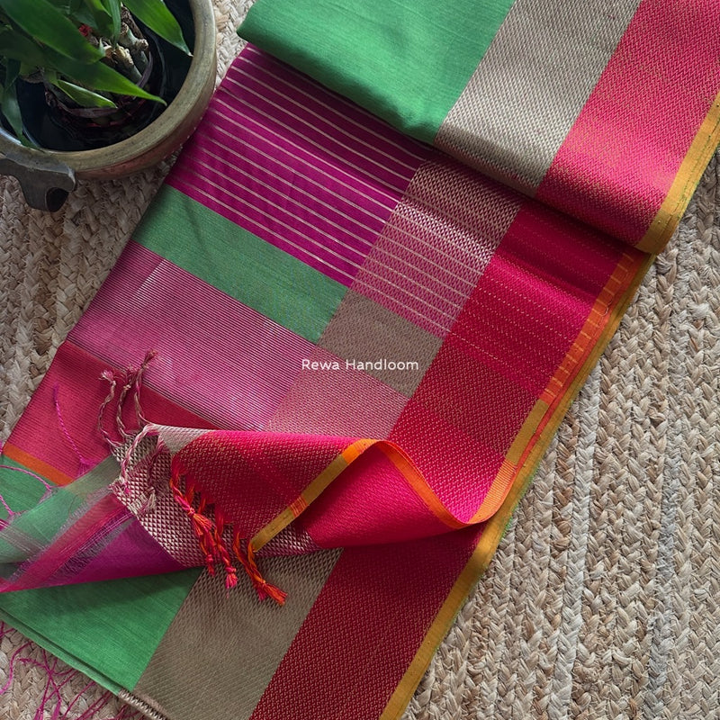 Maheshwari Resham Thread Border Saree