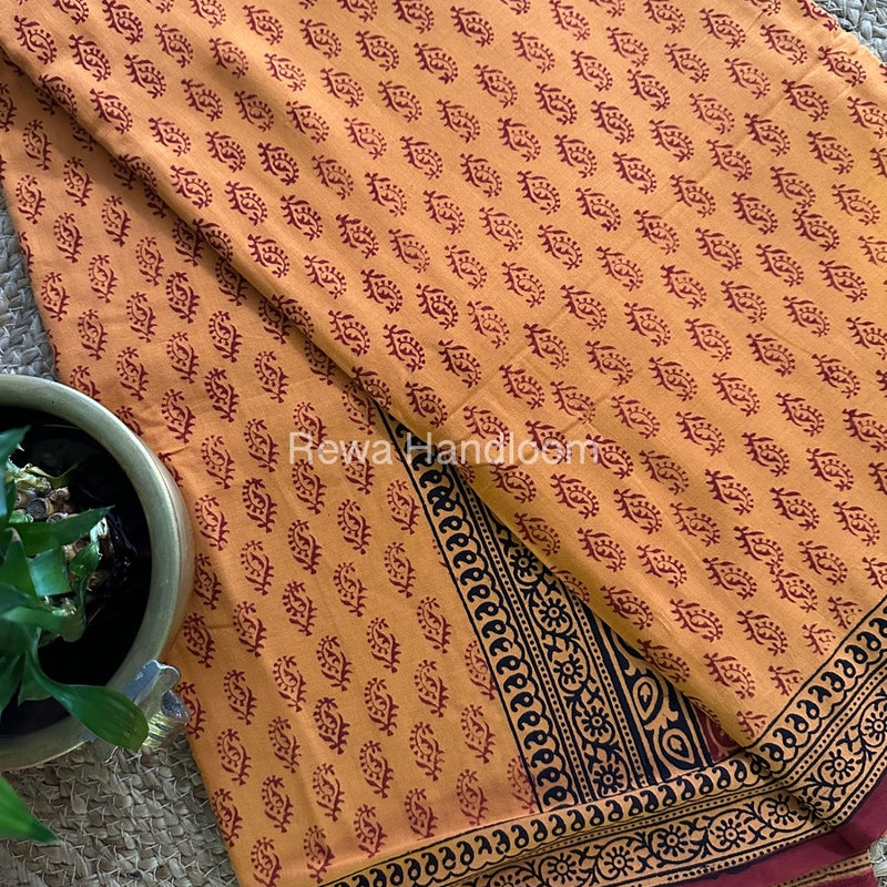  Bagh Print Cotton Saree