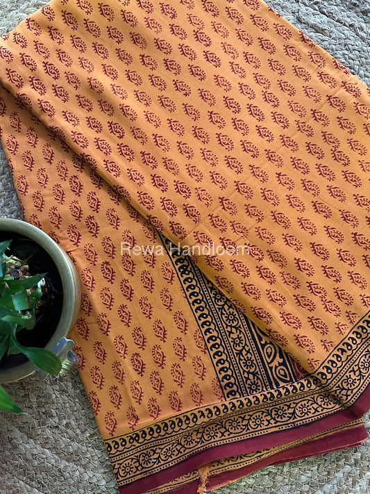  Bagh Print Cotton Saree
