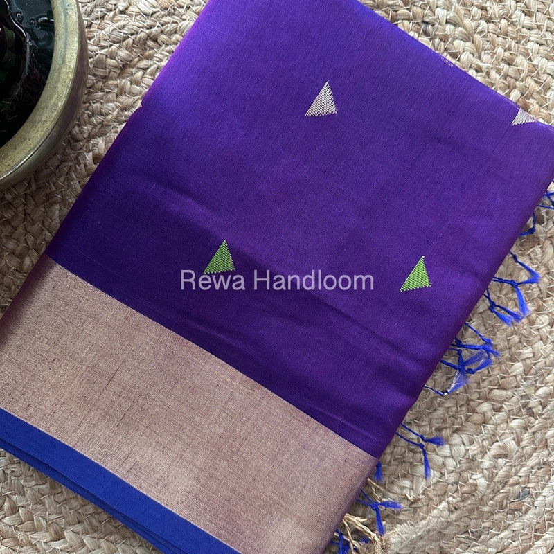 Violet Zari Butti Maheshwari Saree SB0125