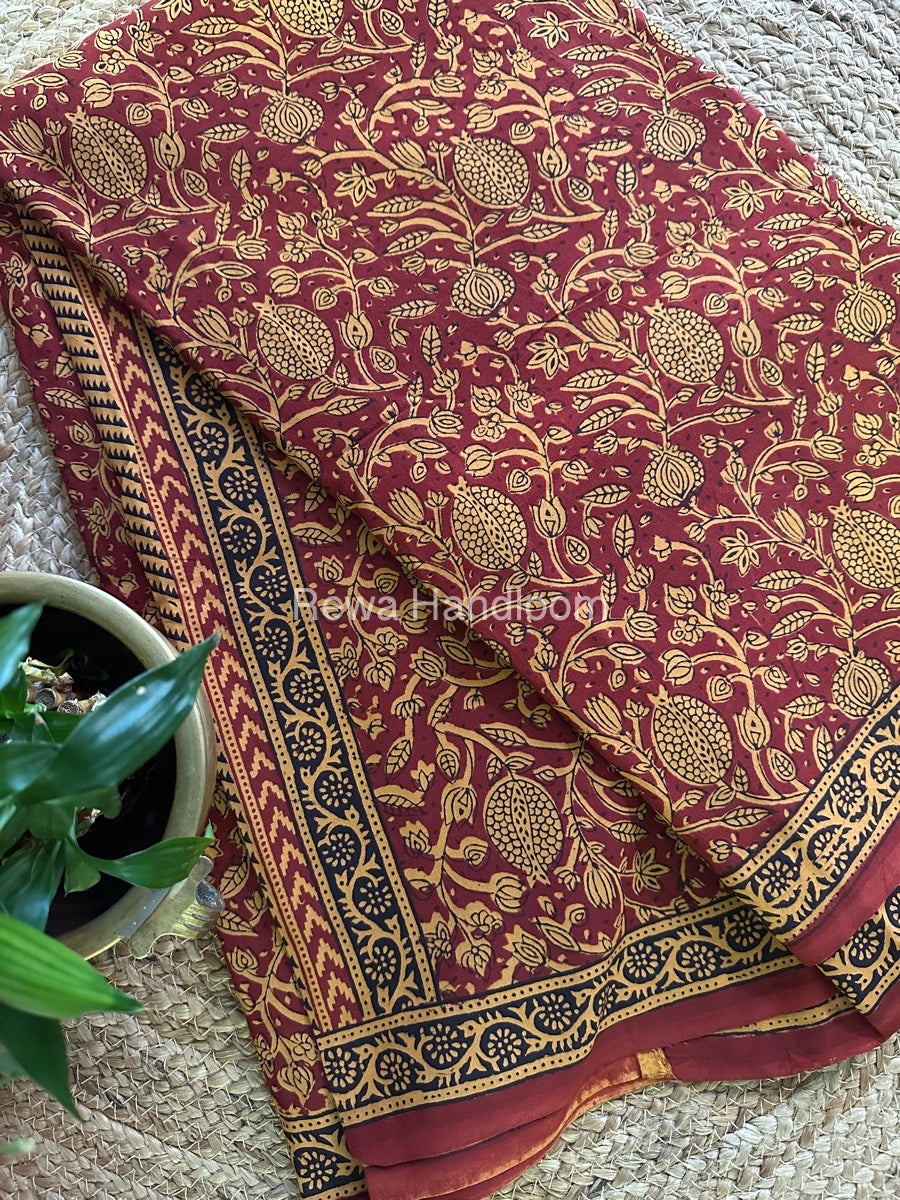 Bagh Print Cotton Saree 