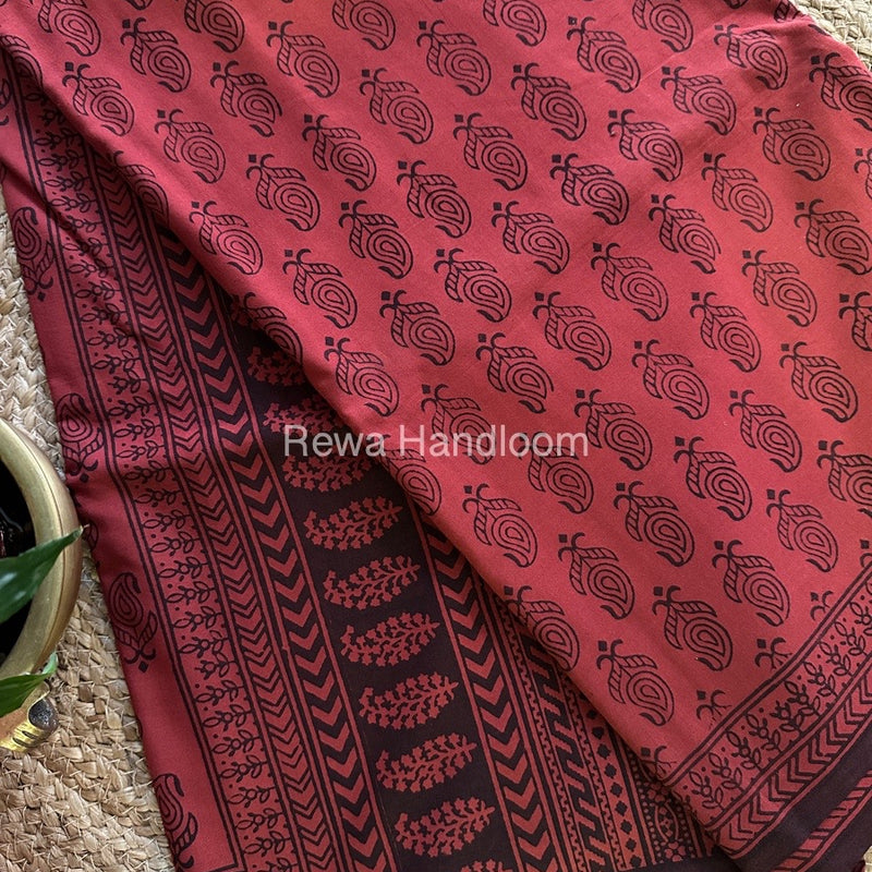  Bagh Print Cotton Saree