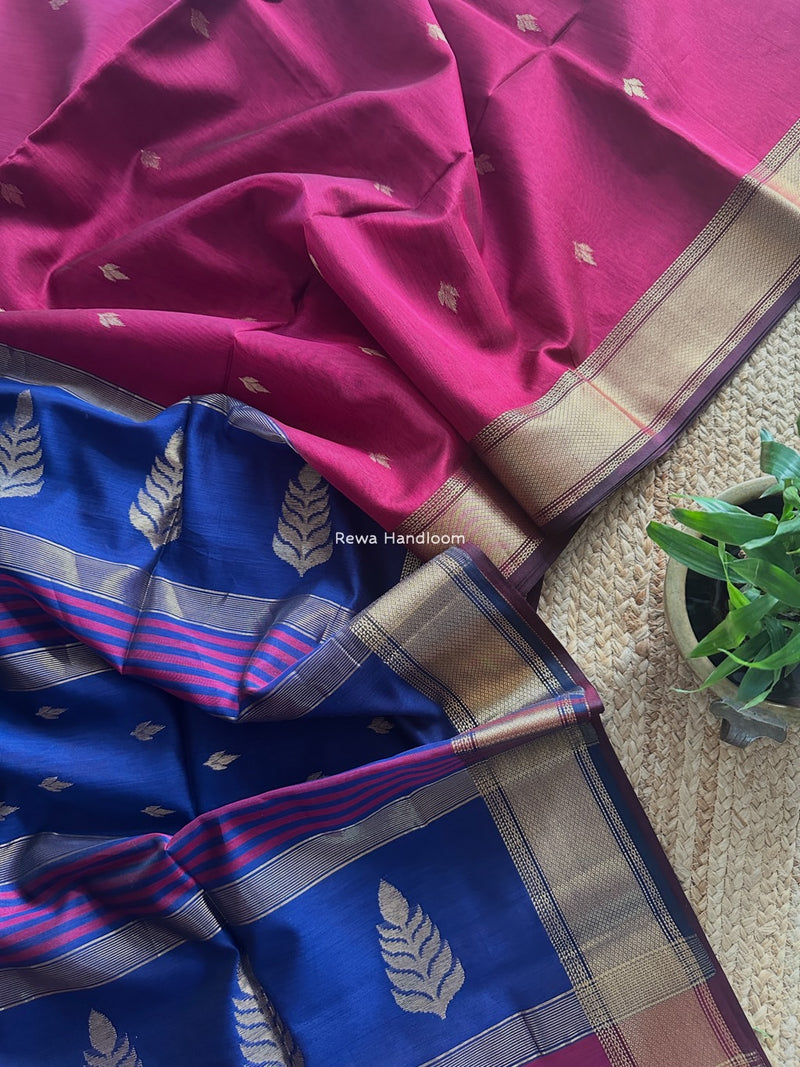 Maheshwari Rani Pink Butta Pallu Saree BTPS065