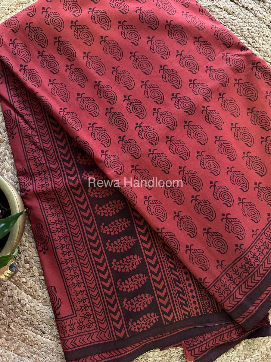  Bagh Print Cotton Saree