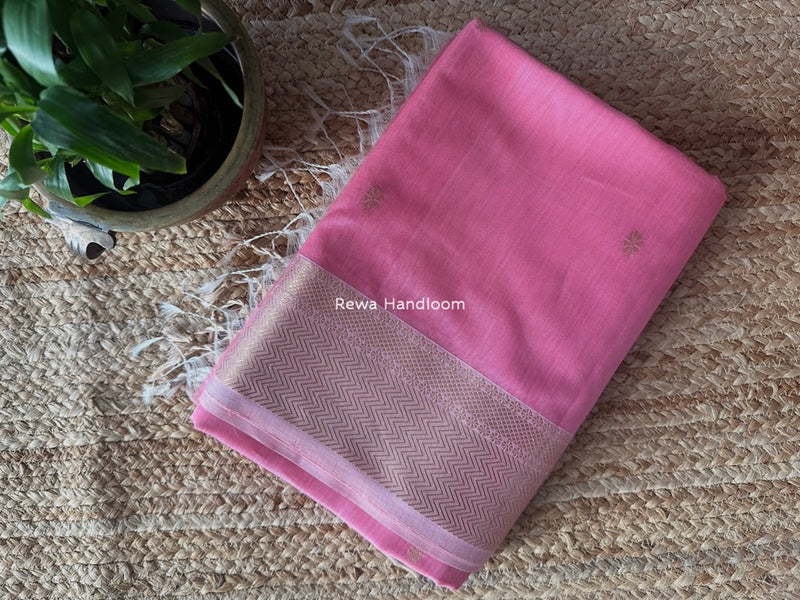 Maheshwari Pink Lotus Butta Saree LBS057
