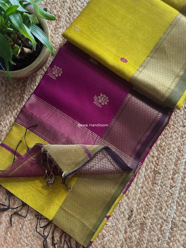 Maheshwari Lotus Butta Saree