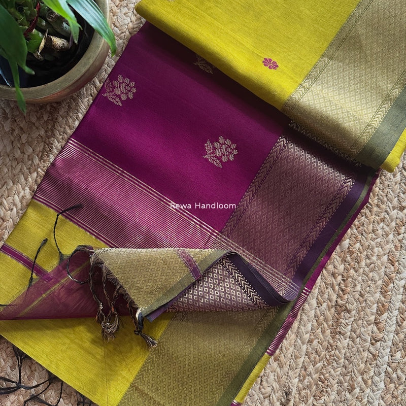 Maheshwari Lotus Butta Saree