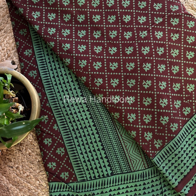 Bagh Print Cotton Saree 