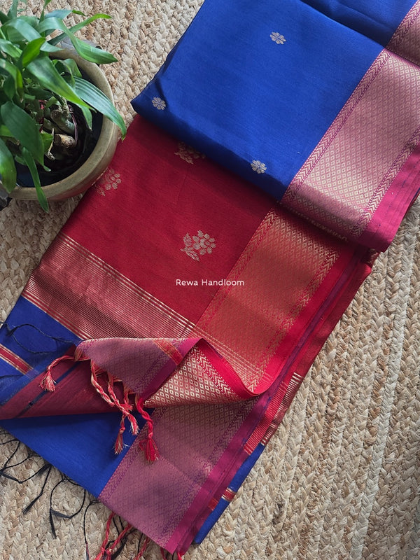 Maheshwari Lotus Butta Saree