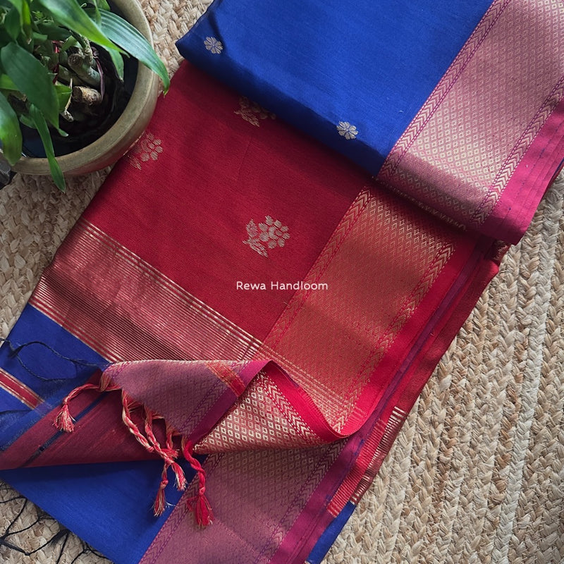 Maheshwari Lotus Butta Saree