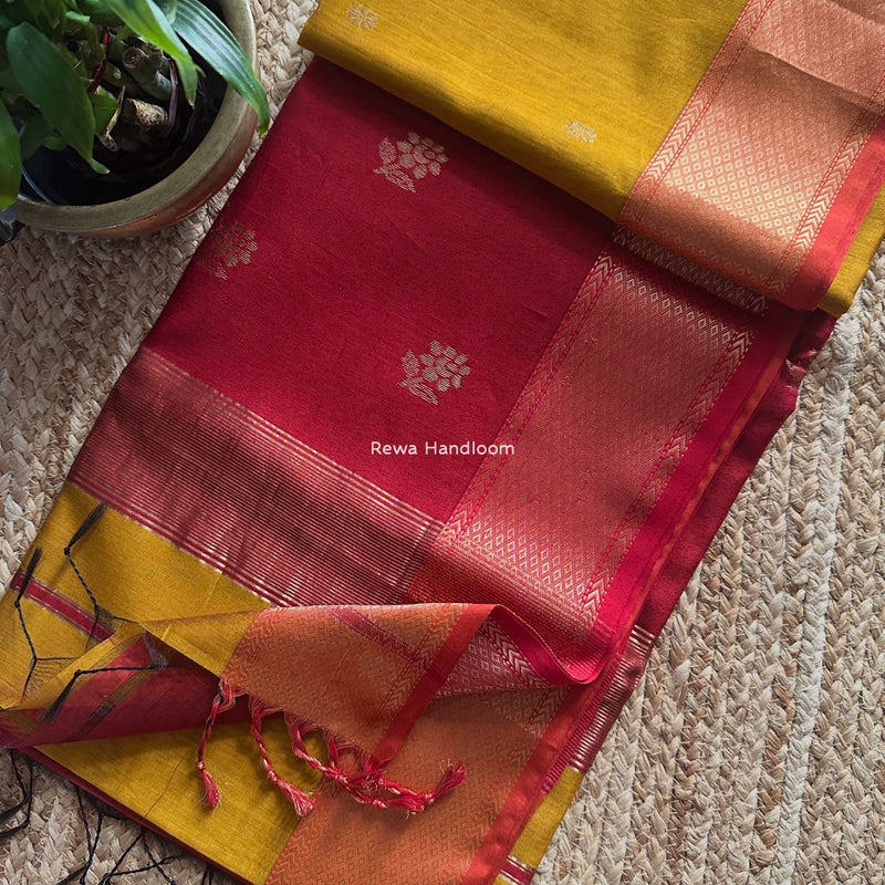 Maheshwari Lotus Butta Saree