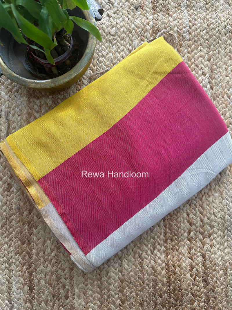 Exclusive Maheshwari Multicolor Four Paddle Weaving Saree FPS013