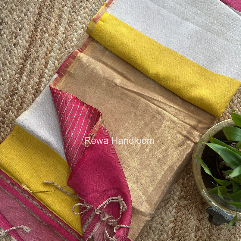 Exclusive Maheshwari Four Paddle Weaving Saree
