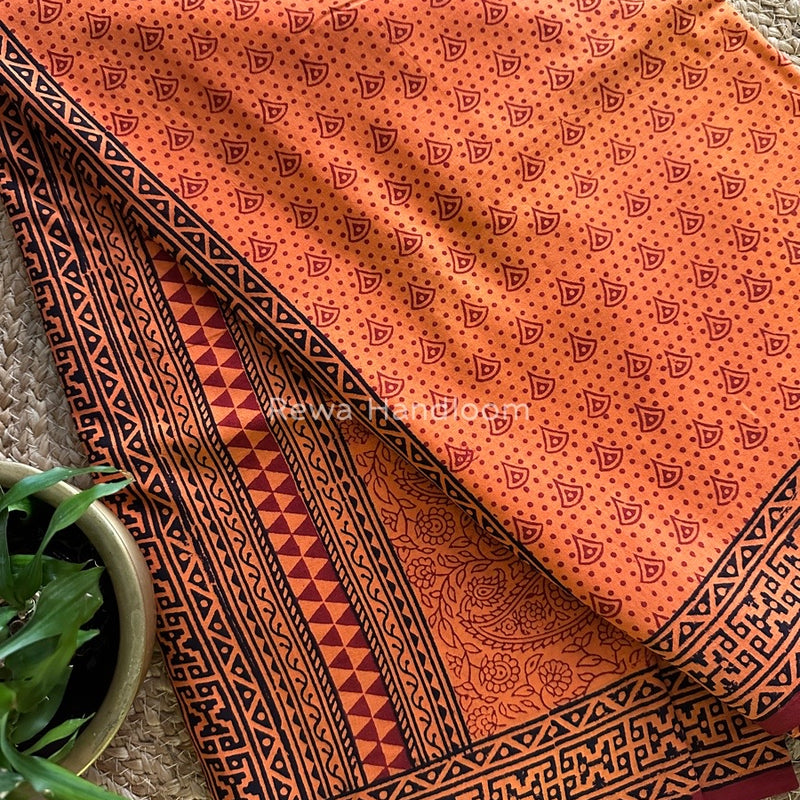  Bagh Print Cotton Saree