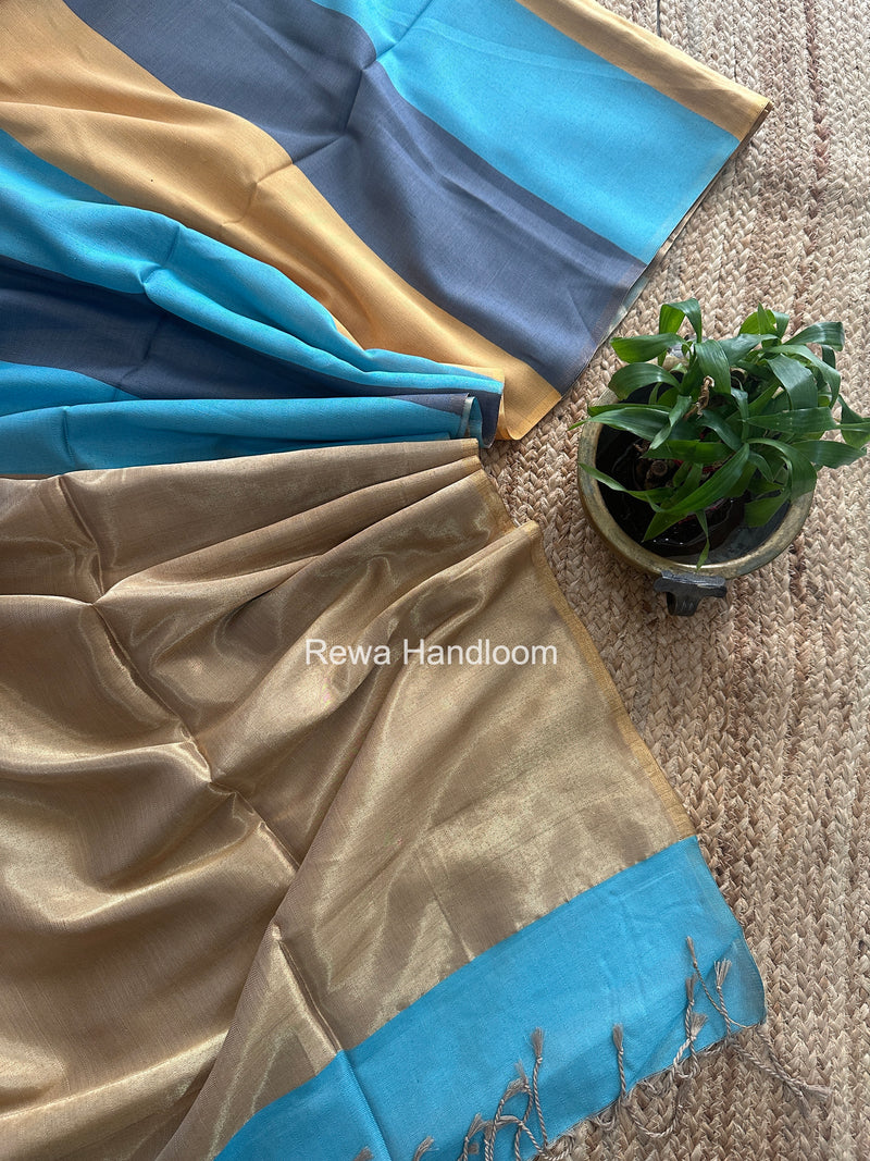 Exclusive Maheshwari Multicolor Four Paddle Weaving Saree FPS014