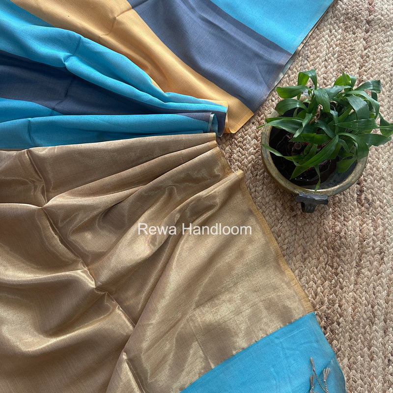 Exclusive Maheshwari Multicolor Four Paddle Weaving Saree FPS014