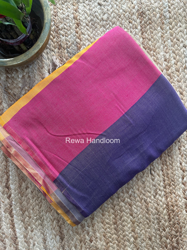 Exclusive Maheshwari Multicolor Four Paddle Weaving Saree FPS015