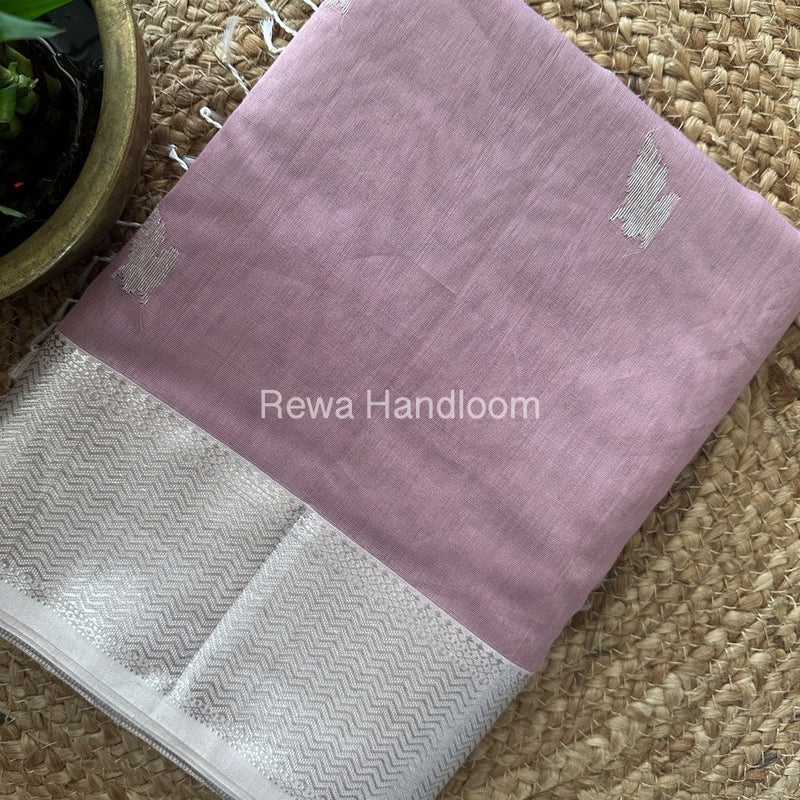 Maheshwari Onion Silver Butti Saree SGSB018