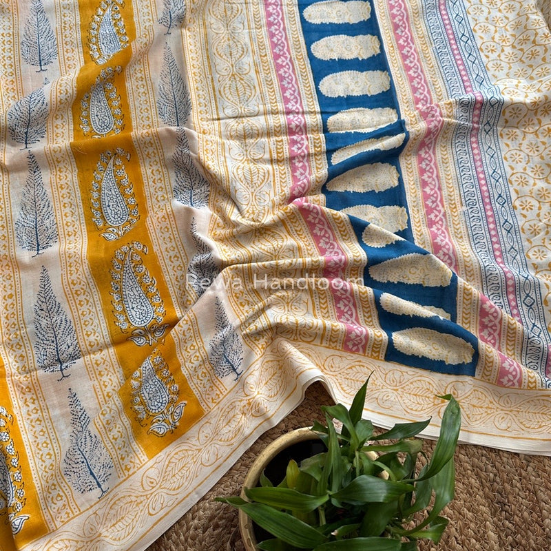 Indigo Cotton Saree