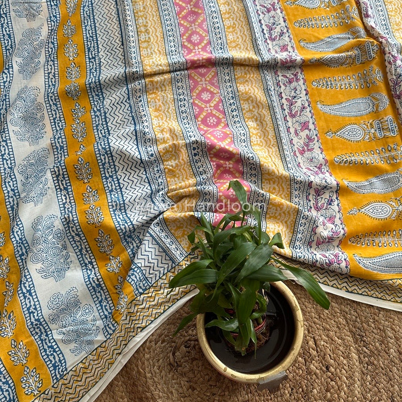 Indigo Cotton Saree