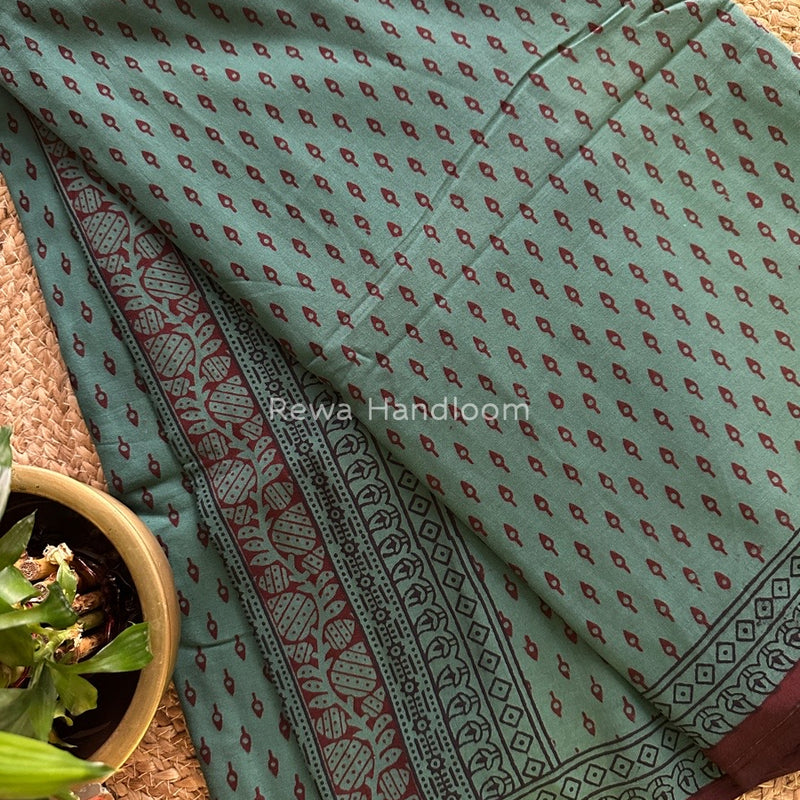  Bagh Print Cotton Saree