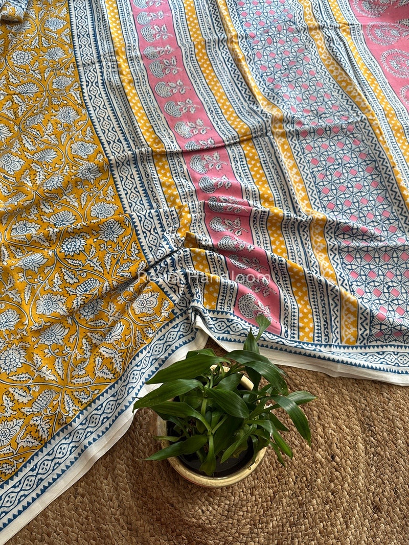 Indigo Cotton Saree