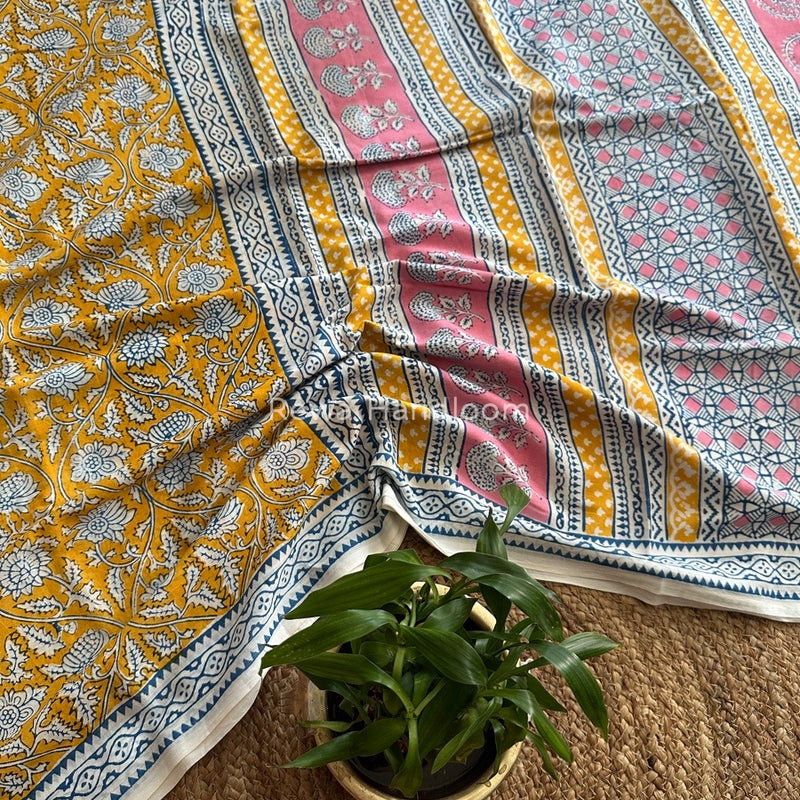 Indigo Cotton Saree