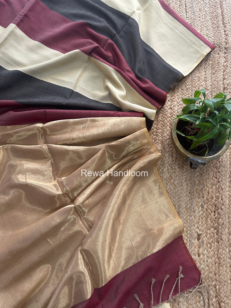 Exclusive Maheshwari Multicolor Four Paddle Weaving Saree FPS018