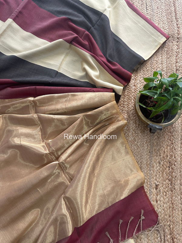 Exclusive Maheshwari Multicolor Four Paddle Weaving Saree FPS018