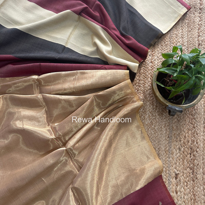 Exclusive Maheshwari Multicolor Four Paddle Weaving Saree FPS018