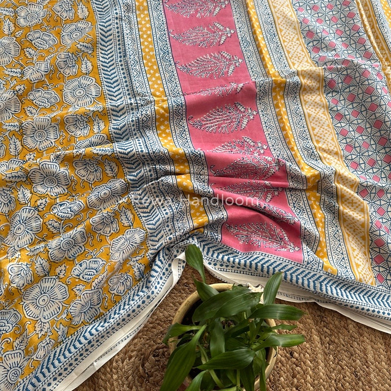 Indigo Cotton Saree