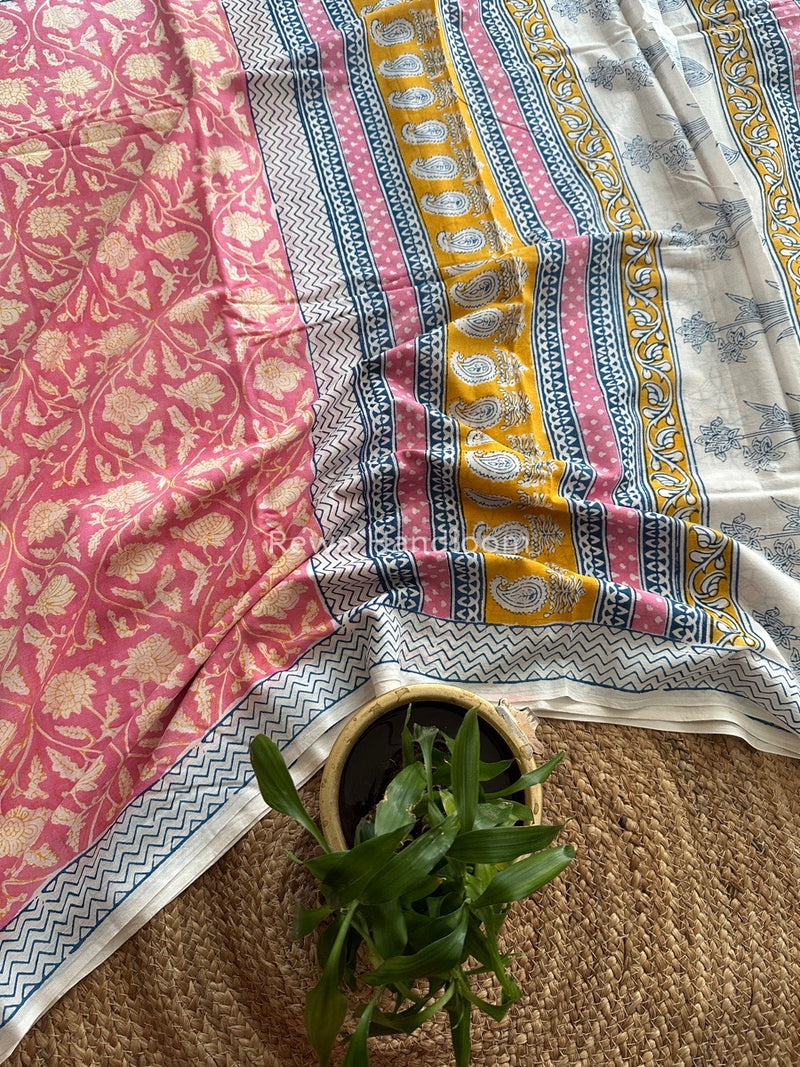 Indigo Cotton Saree