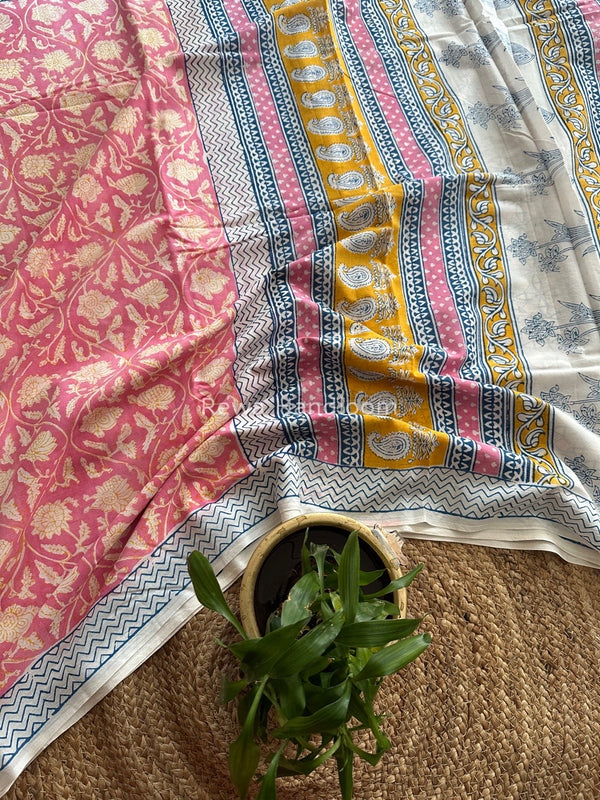 Indigo Cotton Saree