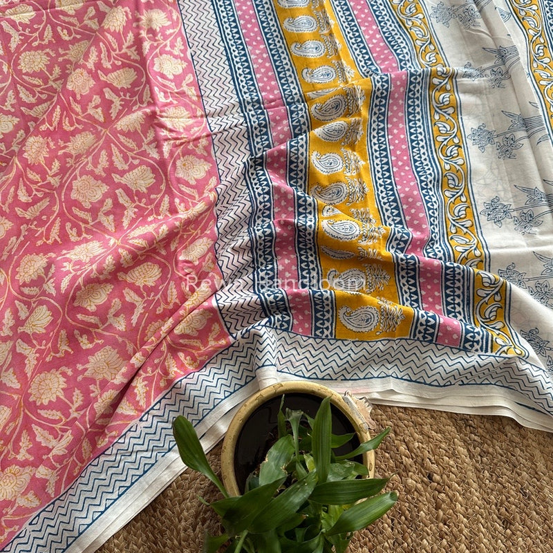 Indigo Cotton Saree