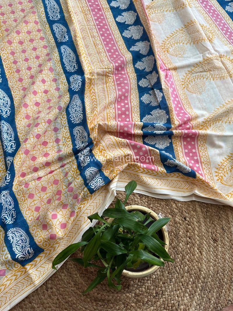 Indigo Cotton Saree