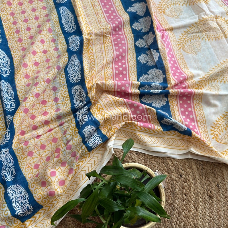 Indigo Cotton Saree