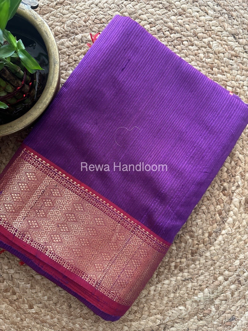 Maheshwari Violet Rich Pallu Silk Saree GHPS01