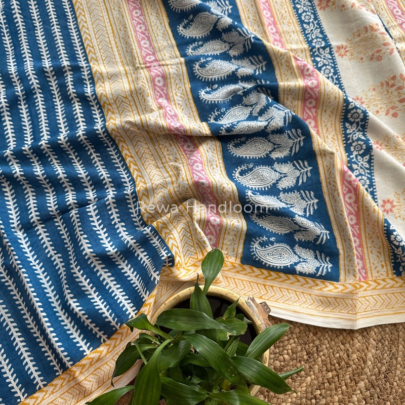 Indigo Cotton Saree