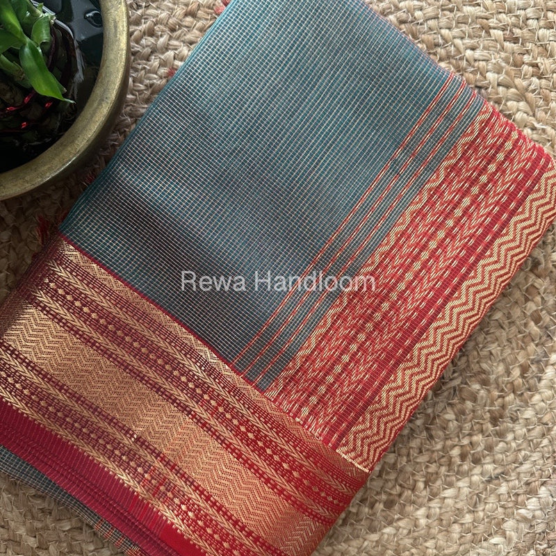 Maheshwari Green Tissue Rich Pallu Saree TRP03