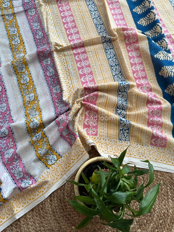 Indigo Cotton Saree