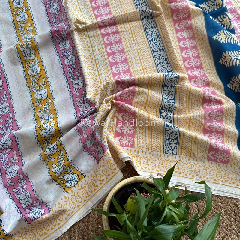 Indigo Cotton Saree