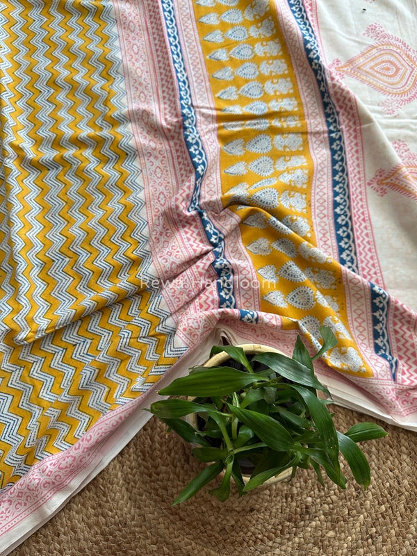 Indigo Cotton Saree