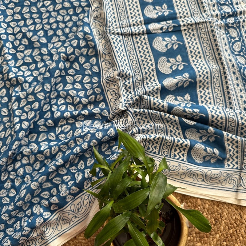 Indigo Cotton Saree